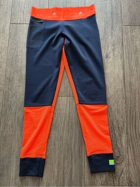 Adidas by Stella McCartney Navy and Orange Performance Leggings